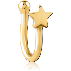 GOLD PVD COATED SURGICAL STEEL GRADE 316L NOSE CLIP