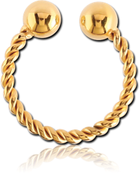 GOLD PVD COATED SURGICAL STEEL GRADE 316L NOSE RING