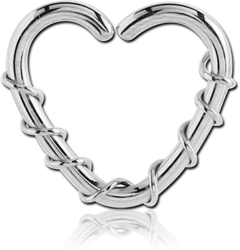 SURGICAL STEEL GRADE 316L OPEN HEART SEAMLESS RING