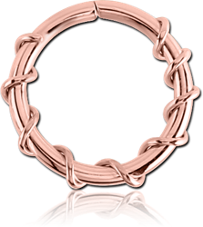 ROSE GOLD PVD COATED SURGICAL STEEL GRADE 316L SEAMLESS RING