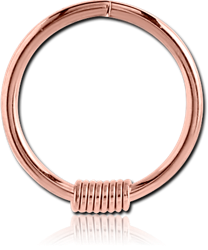 ROSE GOLD PVD COATED SURGICAL STEEL GRADE 316L SEAMLESS RING