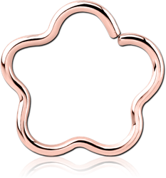 ROSE GOLD PVD COATED SURGICAL STEEL GRADE 316L OPEN FLOWER SEAMLESS RING