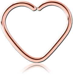 ROSE GOLD PVD COATED SURGICAL STEEL GRADE 316L OPEN HEART SEAMLESS RING