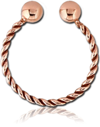 ROSE GOLD PVD COATED SURGICAL STEEL GRADE 316L NOSE RING