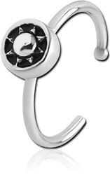 SURGICAL STEEL GRADE 316L OPEN NOSE RING - SUN