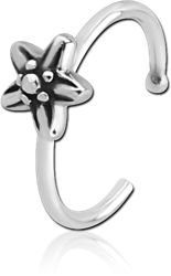 SURGICAL STEEL GRADE 316L OPEN NOSE RING - FLOWER