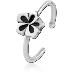 SURGICAL STEEL GRADE 316L OPEN NOSE RING - FLOWER