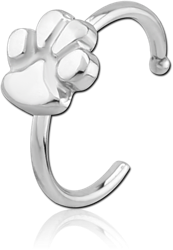 SURGICAL STEEL GRADE 316L OPEN NOSE RING - PAW