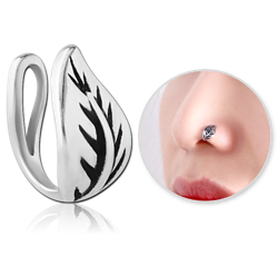 SURGICAL STEEL GRADE 316L NOSE CLIP - LEAF