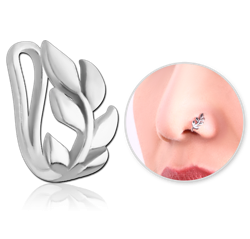 SURGICAL STEEL GRADE 316L NOSE CLIP - LEAF