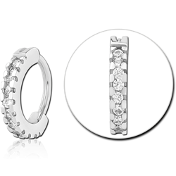 SURGICAL STEEL GRADE 316L JEWELED NOSE RING CLICKER