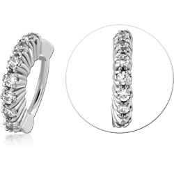 SURGICAL STEEL GRADE 316L JEWELED NOSE RING CLICKER