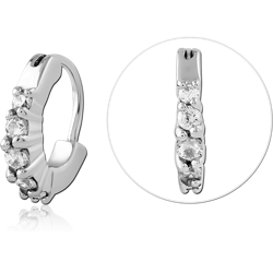 SURGICAL STEEL GRADE 316L JEWELED NOSE RING CLICKER