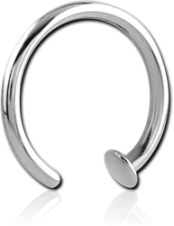 14 KARAT GOLD WHITE OPEN NOSE RING