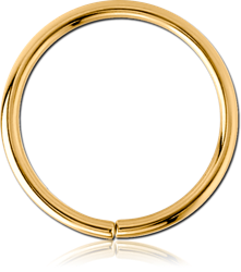 STERILE GOLD PVD COATED SURGICAL STEEL GRADE 316L SEAMLESS RING