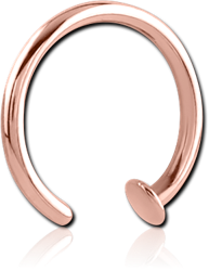 STERILE ROSE GOLD PVD COATED SURGICAL STEEL GRADE 316L OPEN NOSE RING
