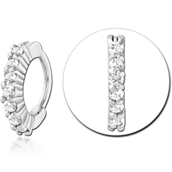 STERILE SURGICAL STEEL GRADE 316L JEWELED NOSE RING CLICKER