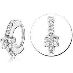 STERILE SURGICAL STEEL GRADE 316L JEWELED NOSE RING CLICKER