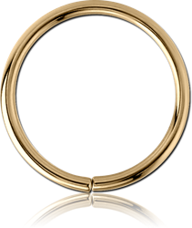ZIRCON GOLD PVD COATED SURGICAL STEEL GRADE 316L SEAMLESS RING