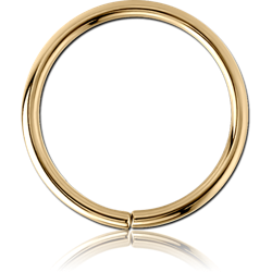 ZIRCON GOLD PVD COATED SURGICAL STEEL GRADE 316L SEAMLESS RING