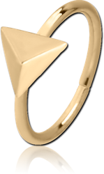 ZIRCON GOLD PVD COATED SURGICAL STEEL GRADE 316L SEAMLESS RING