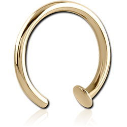 ZIRCON GOLD PVD COATED SURGICAL STEEL GRADE 316L OPEN NOSE RING