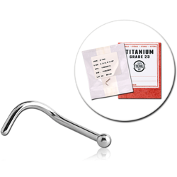 STERILE TITANIUM ALLOY TITANIUM ALLOY CURVED BALL NOSE STUD
