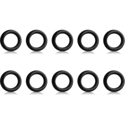 PACK OF 10 BLACK RUBBER O RINGS