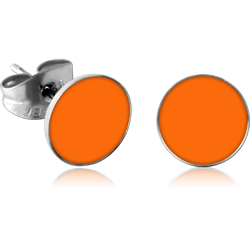 SURGICAL STEEL GRADE 316L CUP PICTURE EAR STUDS PAIR