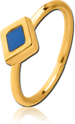 GOLD PVD COATED SURGICAL STEEL GRADE 316L SEAMLESS RING