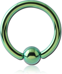 ANODISED TITANIUM ALLOY GRADE TI 6Al-4V ELI F136 BALL CLOSURE RING