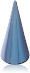 ANODISED TITANIUM ALLOY GRADE TI 6Al-4V ELI F136 LONG CONE