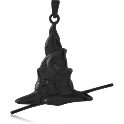 BLACK PVD COATED SURGICAL STEEL GRADE 316L PENDANT