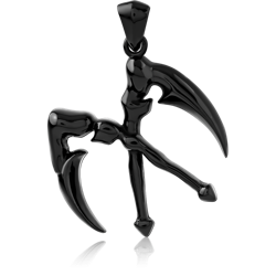 BLACK PVD COATED SURGICAL STEEL GRADE 316L PENDANT