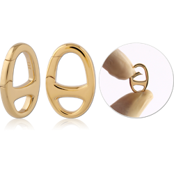 STERLING 925 SILVER GOLD PLATED 18K GATE RING