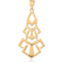 GOLD PVD 18K COATED TITANIUM ALLOY PENDANT