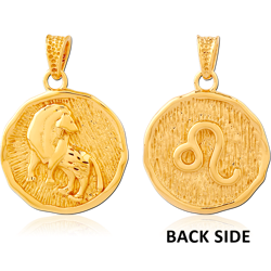 STERLING 925 SILVER GOLD PVD COATED PENDANT