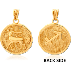 STERLING 925 SILVER GOLD PVD COATED PENDANT