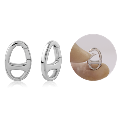 RHODIUM COATED BRASS GATE RING