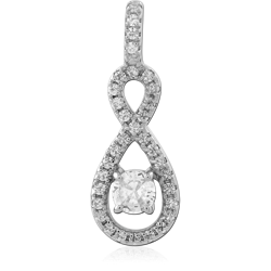 STERLING SILVER 925 RHODIUM COATED PENDANT