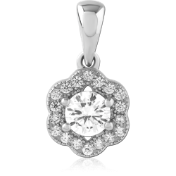 STERLING SILVER 925 RHODIUM COATED PENDANT