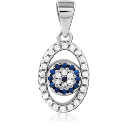 STERLING SILVER 925 RHODIUM COATED PENDANT