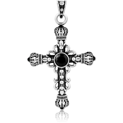 SURGICAL STEEL GRADE 316L JEWELED PENDANT