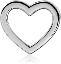 SURGICAL STEEL GRADE 316L HEART PENDANT