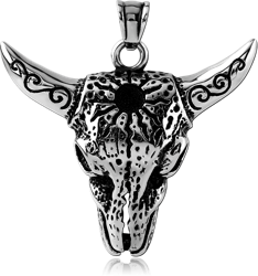 SURGICAL STEEL GRADE 316L PENDANT - BUFFALO HEAD