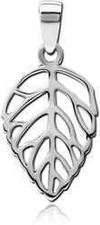 SURGICAL STEEL GRADE 316L PENDANT - LEAF