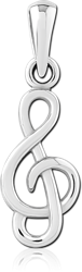 SURGICAL STEEL GRADE 316L PENDANT - MUSIC NOTE