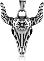 SURGICAL STEEL GRADE 316L PENDANT - BUFFALO HEAD