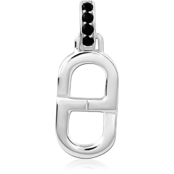 STERLING 925 SILVER JEWELED PENDANT