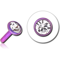 ANODISED SURGICAL STEEL GRADE 316L VALUE JEWELED PUSH FIT DISC FOR BIOFLEX INTERNAL LABRET